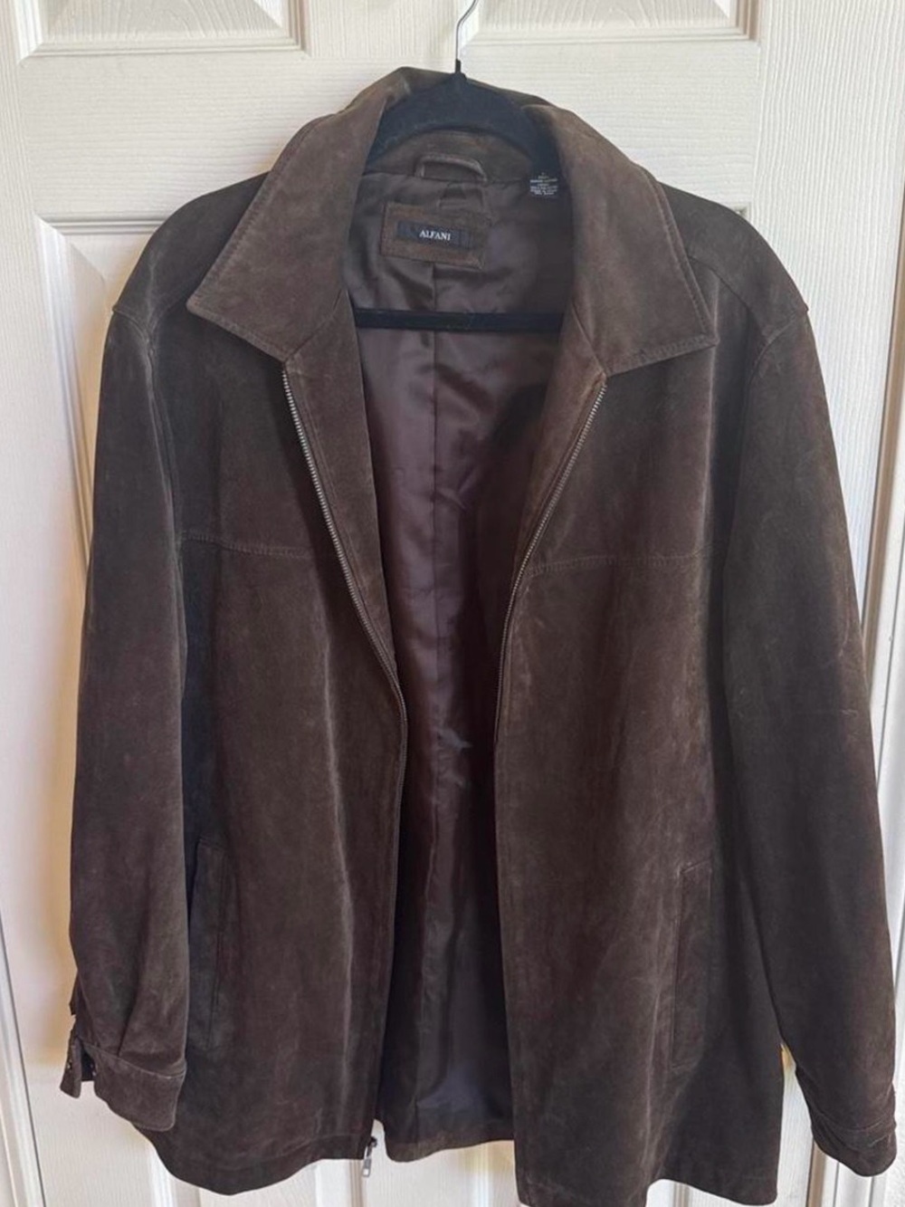 Alfani Dark Brown Suede Shirt Jacket